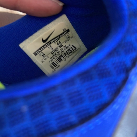 NIKE FLEX 2013 RUN Blue/Neon Sz10 W - Picture 6 of 10